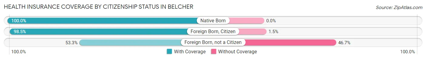 Health Insurance Coverage by Citizenship Status in Belcher