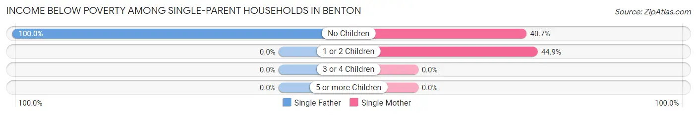 Income Below Poverty Among Single-Parent Households in Benton