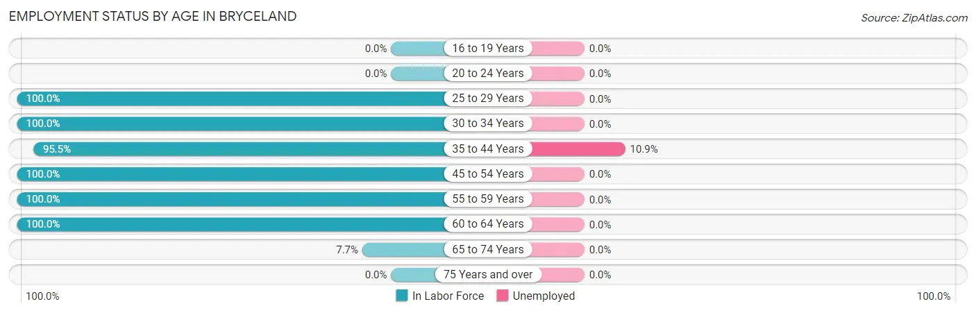 Employment Status by Age in Bryceland