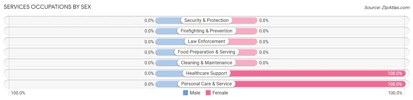 Services Occupations by Sex in Chataignier