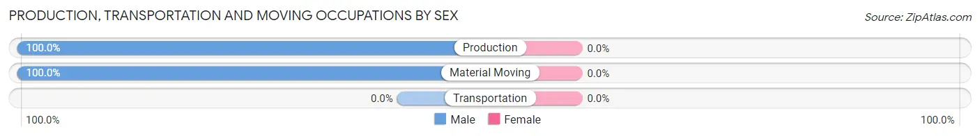 Production, Transportation and Moving Occupations by Sex in Choctaw