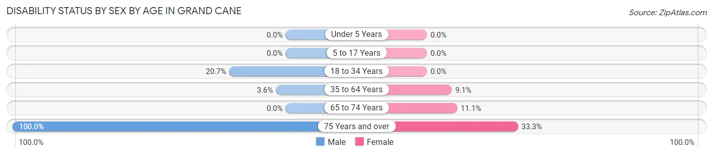 Disability Status by Sex by Age in Grand Cane