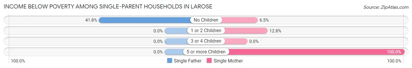 Income Below Poverty Among Single-Parent Households in Larose