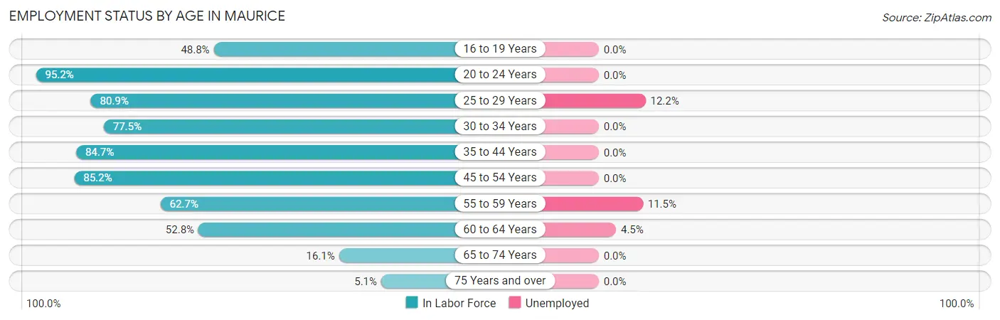 Employment Status by Age in Maurice