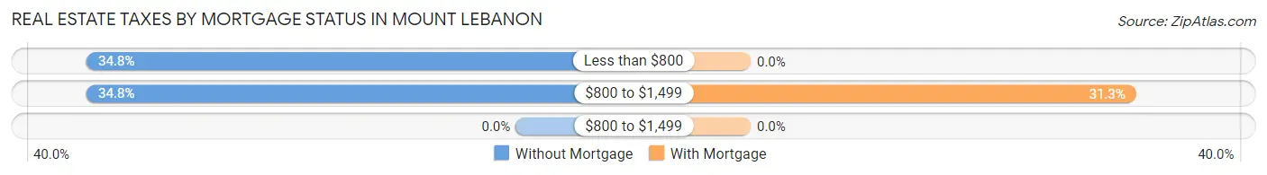 Real Estate Taxes by Mortgage Status in Mount Lebanon