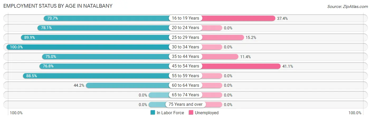 Employment Status by Age in Natalbany