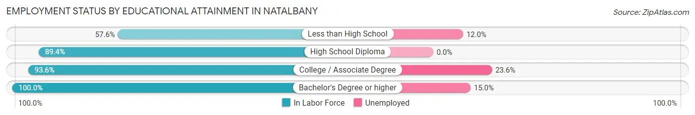 Employment Status by Educational Attainment in Natalbany