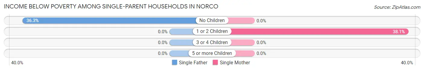 Income Below Poverty Among Single-Parent Households in Norco