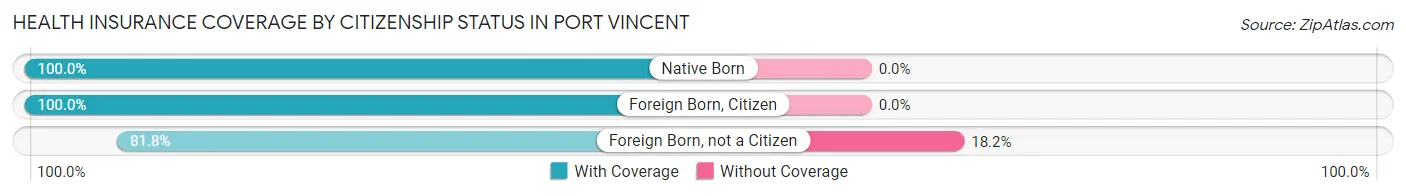 Health Insurance Coverage by Citizenship Status in Port Vincent