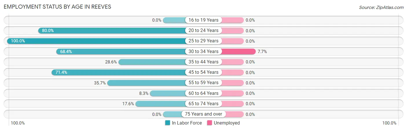 Employment Status by Age in Reeves