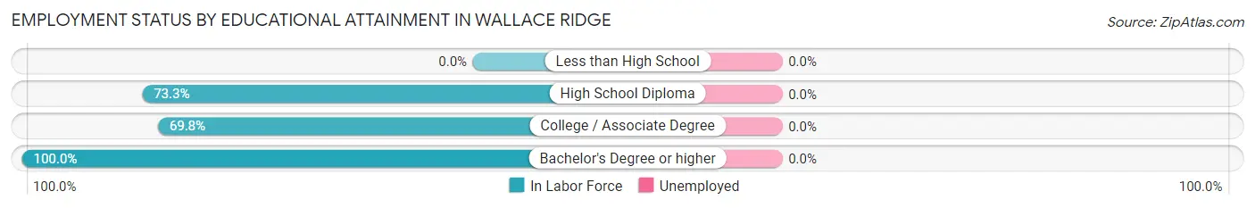 Employment Status by Educational Attainment in Wallace Ridge