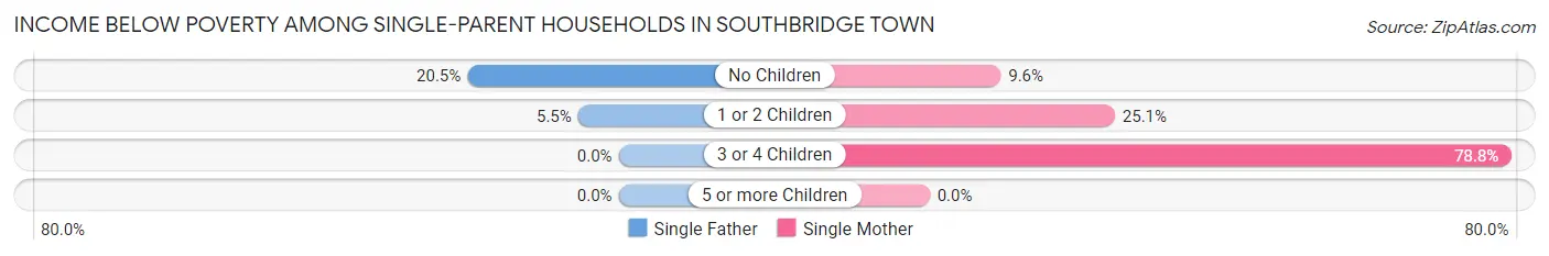 Income Below Poverty Among Single-Parent Households in Southbridge Town
