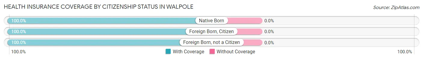 Health Insurance Coverage by Citizenship Status in Walpole