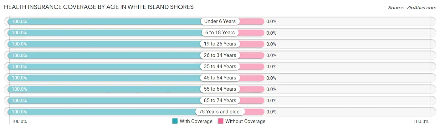 Health Insurance Coverage by Age in White Island Shores