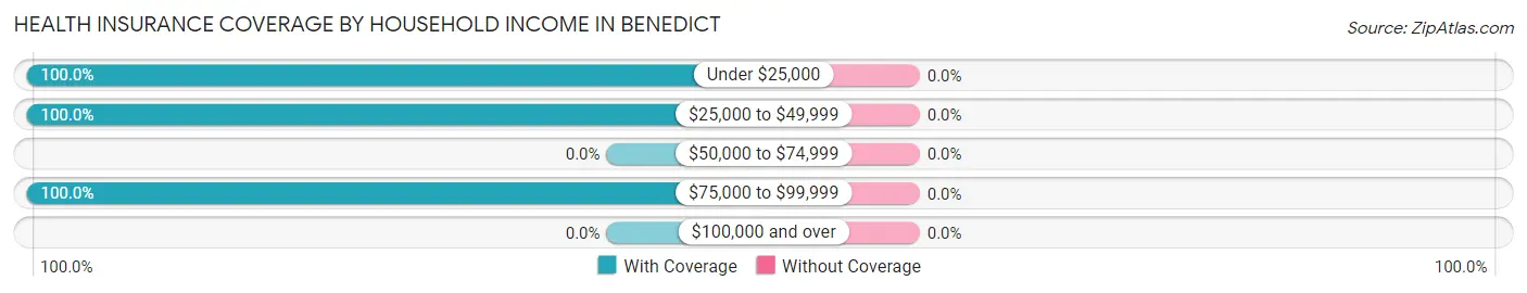 Health Insurance Coverage by Household Income in Benedict