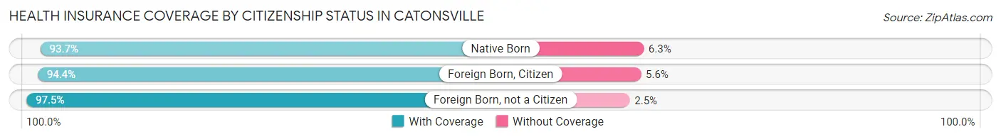 Health Insurance Coverage by Citizenship Status in Catonsville