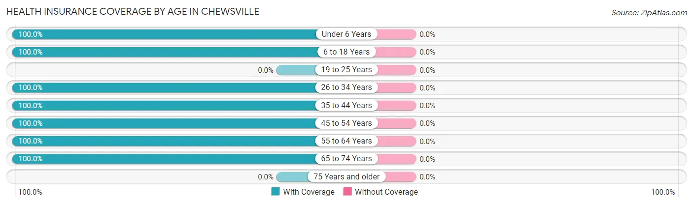 Health Insurance Coverage by Age in Chewsville