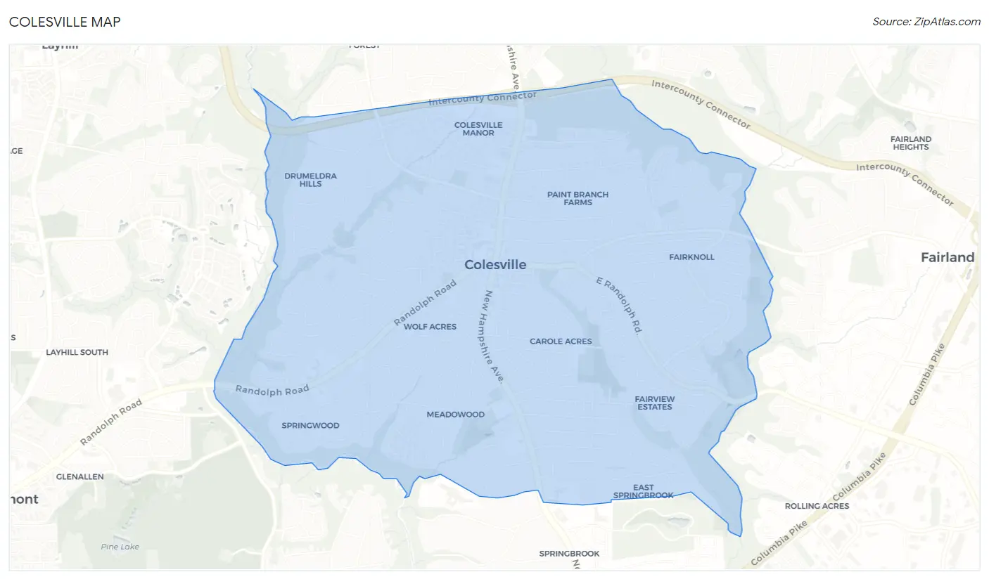 Colesville Map
