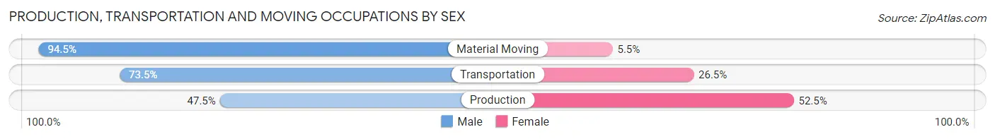 Production, Transportation and Moving Occupations by Sex in Edgemere