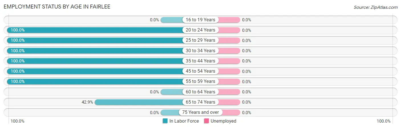 Employment Status by Age in Fairlee