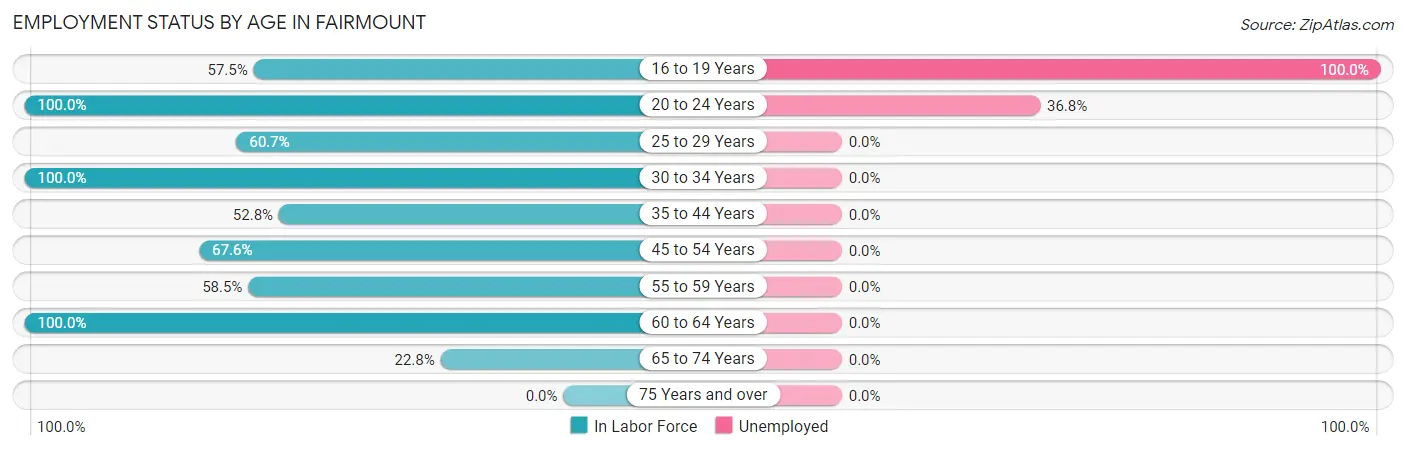 Employment Status by Age in Fairmount