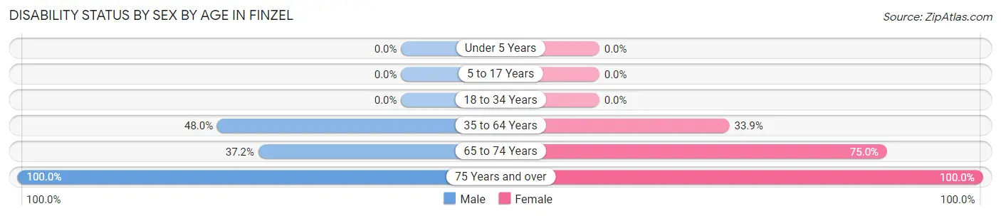 Disability Status by Sex by Age in Finzel