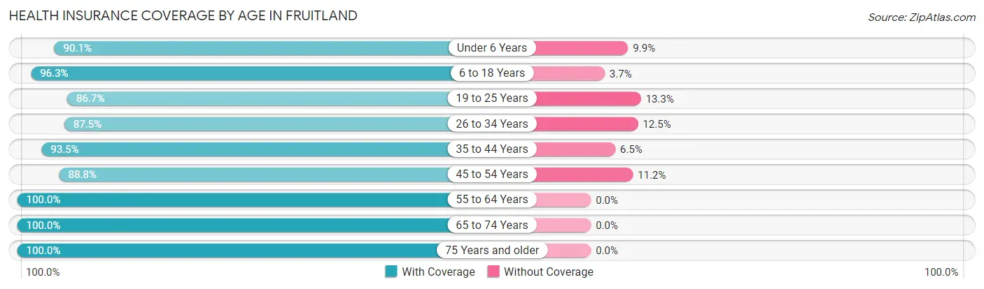 Health Insurance Coverage by Age in Fruitland