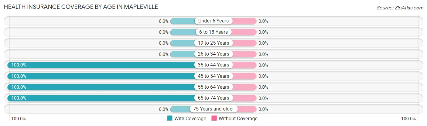 Health Insurance Coverage by Age in Mapleville