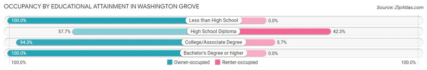 Occupancy by Educational Attainment in Washington Grove