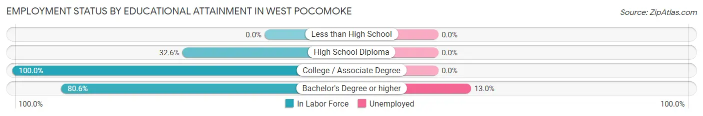 Employment Status by Educational Attainment in West Pocomoke