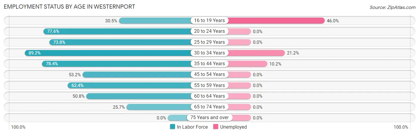 Employment Status by Age in Westernport