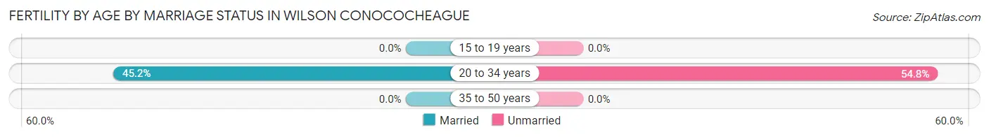 Female Fertility by Age by Marriage Status in Wilson Conococheague