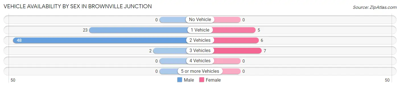 Vehicle Availability by Sex in Brownville Junction