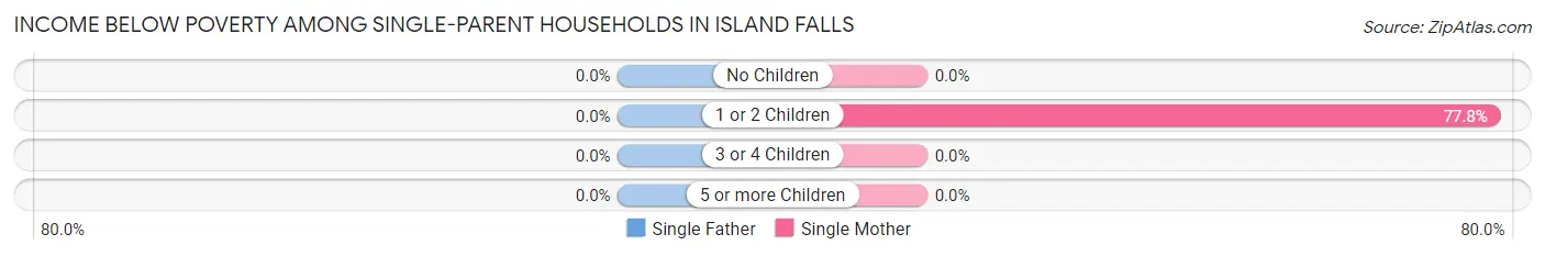 Income Below Poverty Among Single-Parent Households in Island Falls