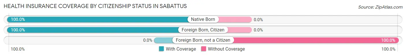 Health Insurance Coverage by Citizenship Status in Sabattus