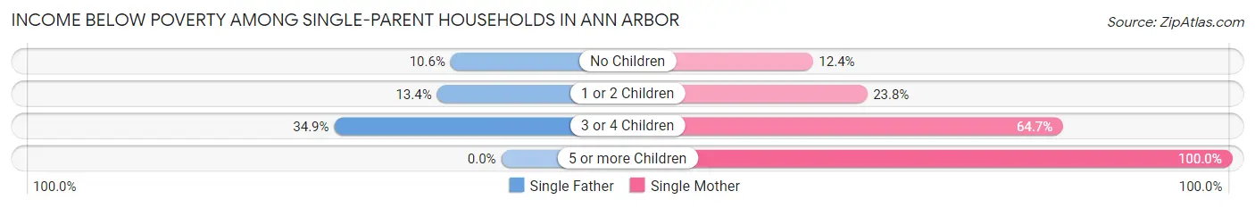 Income Below Poverty Among Single-Parent Households in Ann Arbor