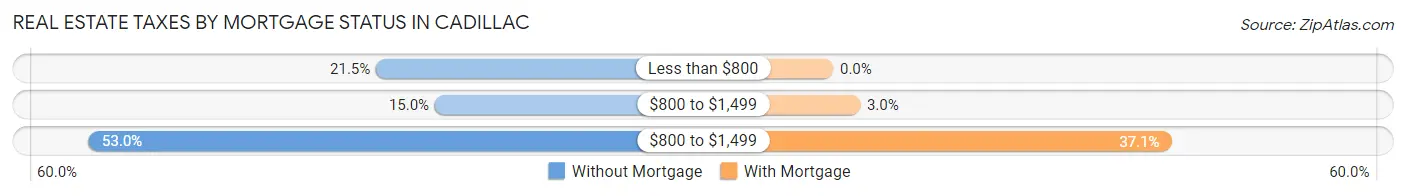 Real Estate Taxes by Mortgage Status in Cadillac
