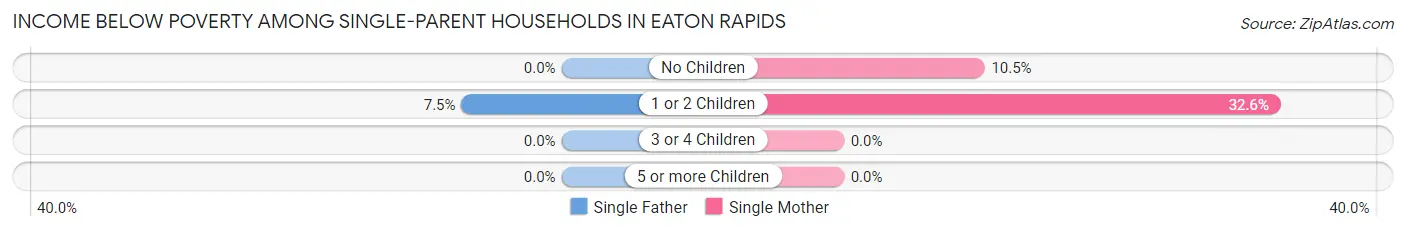 Income Below Poverty Among Single-Parent Households in Eaton Rapids