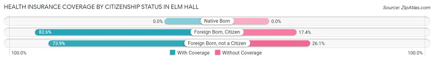 Health Insurance Coverage by Citizenship Status in Elm Hall