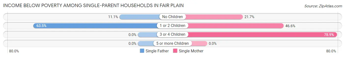Income Below Poverty Among Single-Parent Households in Fair Plain