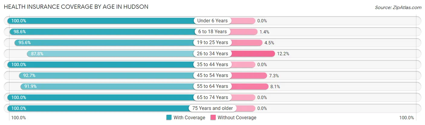 Health Insurance Coverage by Age in Hudson