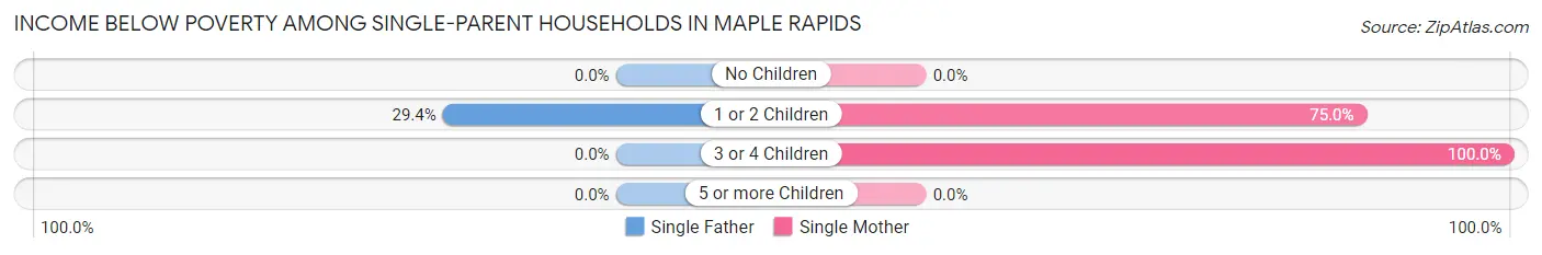 Income Below Poverty Among Single-Parent Households in Maple Rapids