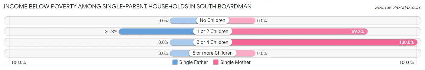 Income Below Poverty Among Single-Parent Households in South Boardman