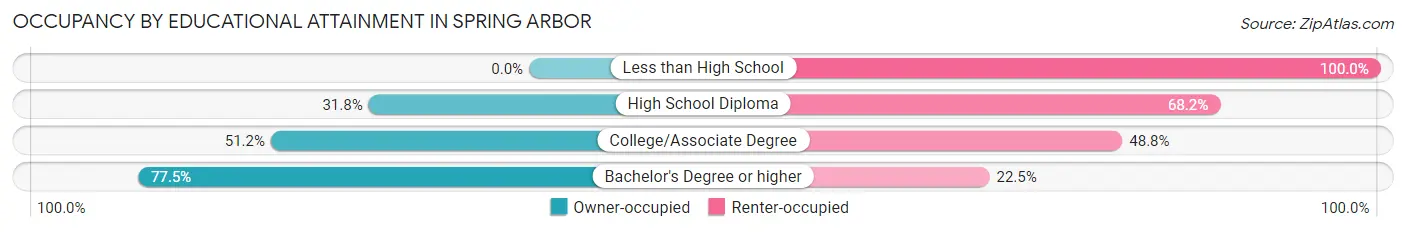 Occupancy by Educational Attainment in Spring Arbor