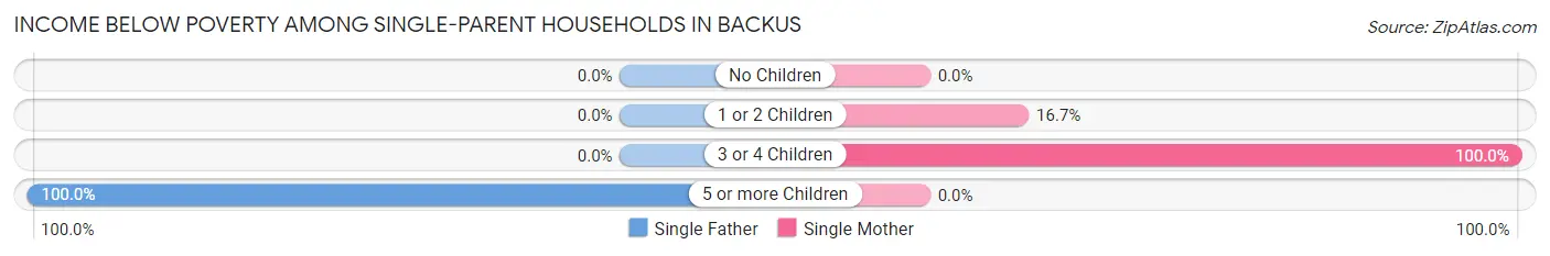 Income Below Poverty Among Single-Parent Households in Backus