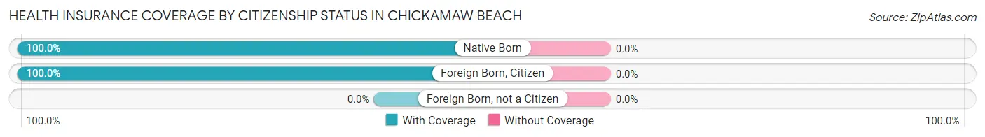 Health Insurance Coverage by Citizenship Status in Chickamaw Beach
