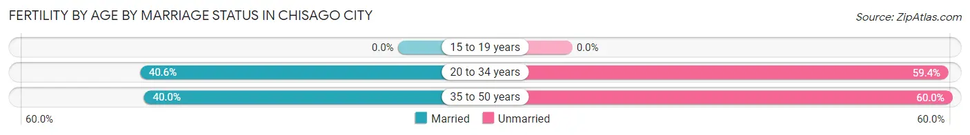 Female Fertility by Age by Marriage Status in Chisago City