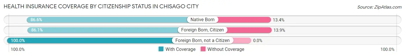 Health Insurance Coverage by Citizenship Status in Chisago City