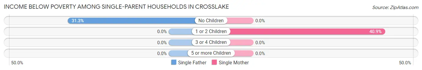 Income Below Poverty Among Single-Parent Households in Crosslake