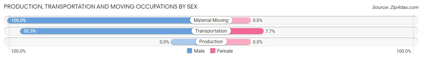 Production, Transportation and Moving Occupations by Sex in East Gull Lake